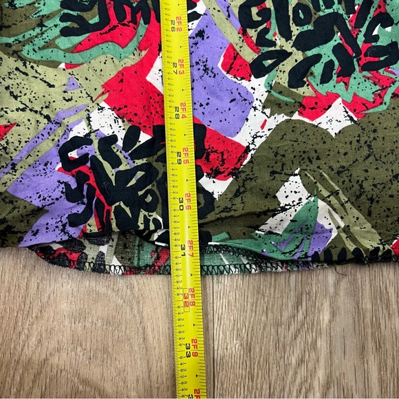 Alan Edwards Multicolored Midi Skirt Elastic Waist Side pockets Rayon 27 Waist - Picture 4 of 8